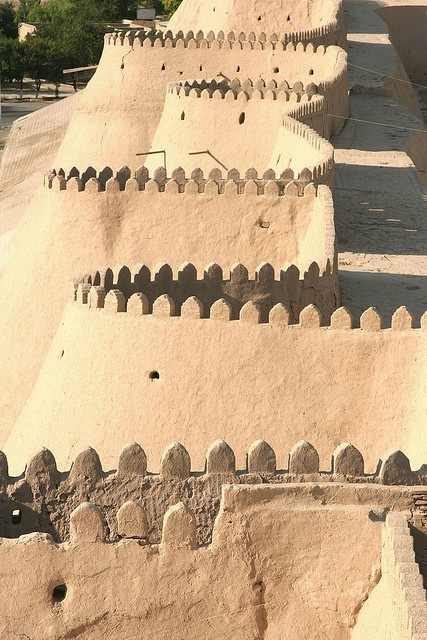 Photo:  Khiva battlements, Uzbekistan 